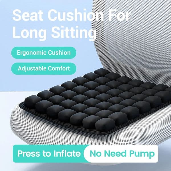 1pc 3D Ergonomic Chair Cushion For Long Sitting Office Chair Car Seat Cushion Adjustable Inflatable Cushion 260129