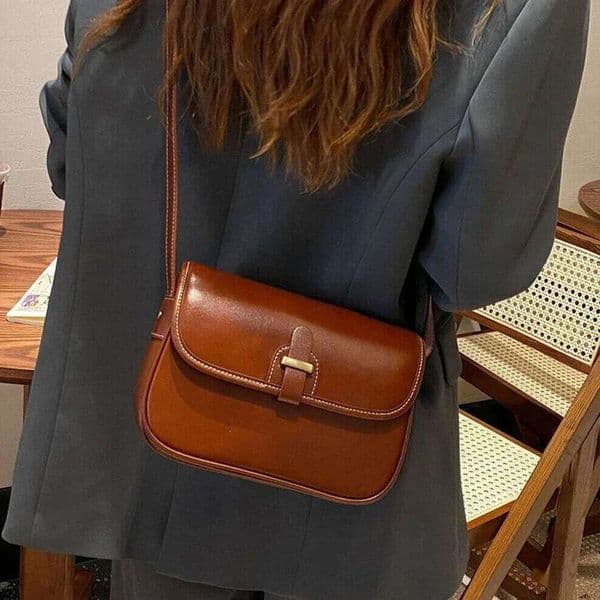 OLOEY Grain Cowhide Leather Women's Small Square Purses And Handbag For Ladies Soft Cow Crossbody Luxury Female Postman's High temperament bag