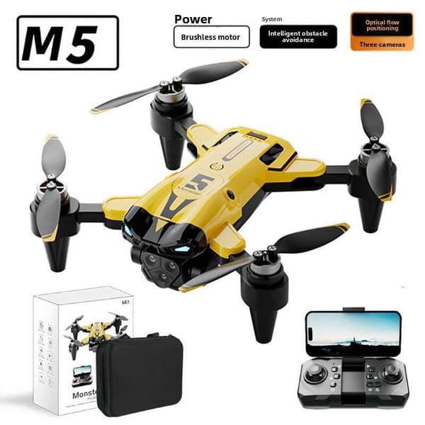 2026 M5 Drone Brushless Optical Flow HD Aerial Photography Remote Control Aircraft Foldable Obstacle Avoidance Quadcopter Kuhangxin