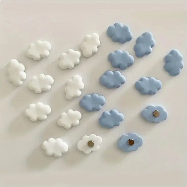 10Pcs Cute Cartoon Cloud Shaped Resin Fridge Magnets DIY Decoration for Kitchen Refrigerators for Girl Room Metal Door Furniture 260202