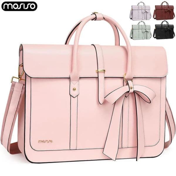 Laptop Bag Briefcase 15 16 inch PU Leather Shoulder Convertible Backpack Womens Messenger Casual Work Travel Handbag 260126