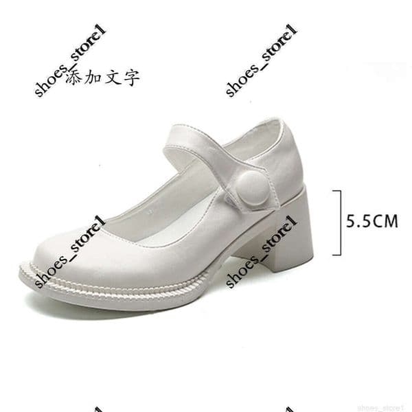 Gothic High Heel Mary Jane Shoes Womens Wide Toe Block Heels Pumps Girls Lolita Shoes Cosplay Ladies White Elegant Dressy Shoes a1