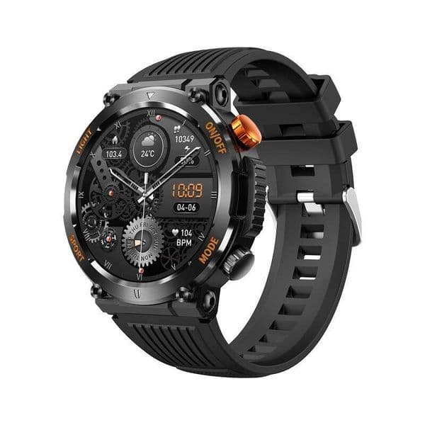 Smart Watch Outdoor Sports with Heart Rate Blood Oxygen Monitoring Bluetooth Call Three-Proof Rugged Fitness Tracker for Men