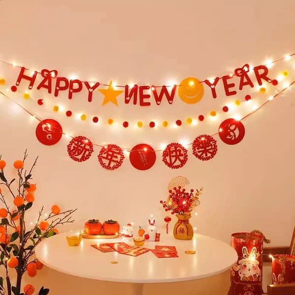 Year Hanging Decoration Horse Year Hanging Flag Year Hanging Bunting Flag Festival DIY Decoration Party Supplies 260130