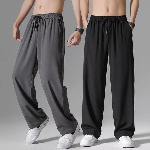 Mens casual pants summer thin breathable sports pants mens running and jogging sports fitness pants Straight pants 260208