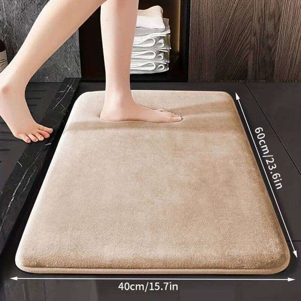 Super Anti Slip Coral Fleece Solid Floor Bathroom Absorbent Foot Household Washbasin Door Mat 26Y0211