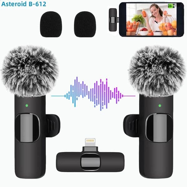 Wireless Lavalier Microphone Portable Audio Video Recording Mini Microphone for iPhone Android PC Camera Live Gaming Phone 260203