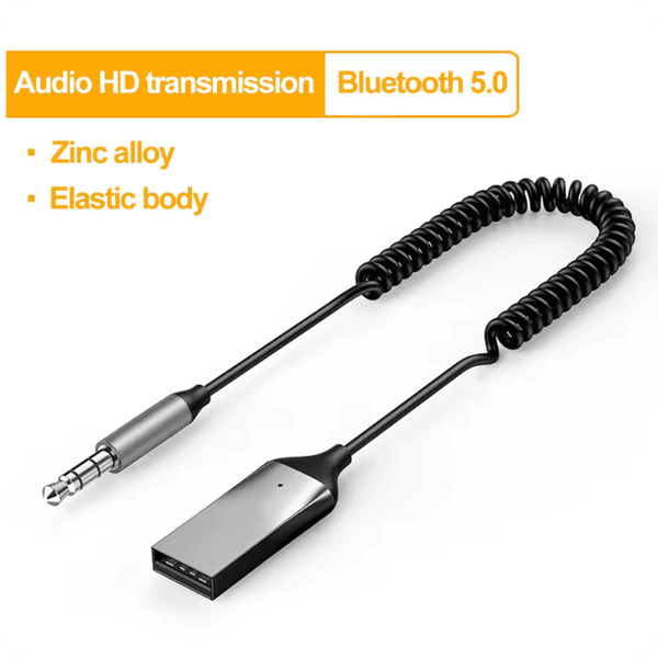 2 In1 Bluetooth 5.0 Transmitter Wireless Bluetooth Receiver Car AUX 3.5mm Bluetooth Adapter Audio Cable For Speaker Headphones with box
