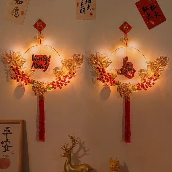 Vietnamese Caracters Lunar Year Decoration Spring Festival Horse Year Hanging Ornament Spring Festival Supplies 260130BJ