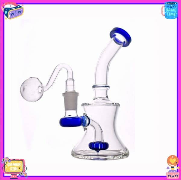 Colorful Glass oil burner pipe bongs Hookahs Smoking Water pipes glass Bubbler 14mm male glass tobacco Bowl Thick beaker water banger bongs Accessory