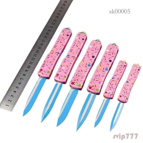 High quality knife 6Models Dessert Warrior 204P Knife 3.34 D2 Plain Blade, Aviation Aluminum Handles