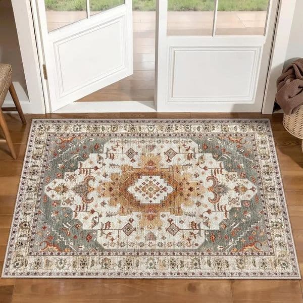 Ethnic Style Small Carpet Bohemian Retro Style Living Room Decoration Bedroom Bathroom Kitchen Entrance Door Mat Household Rug 260202