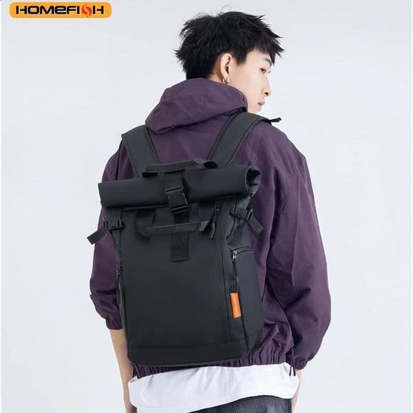 HOMEFISH Mens Travel Bag Laptop Computer Backpack Outdoor Waterproof Camping Hiking School Bag College Business Rucksack260128BJ