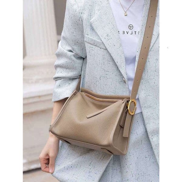 OLOEY Vintage Messenger Cowhide Leather Soft Leather Large Capacity Minimalist Crossbody Women Female Luxury Bag High-quality bags