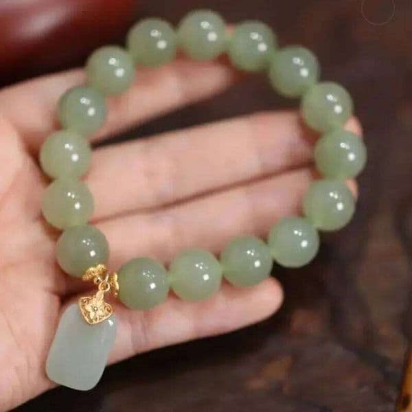 Natural Imitation Hetian Jade Bracelet Chinese Style Beads Charm Bracelets Woman Exquisite Elegant Jewelry Accessories Mother's Day Gift Liuyuemoshang
