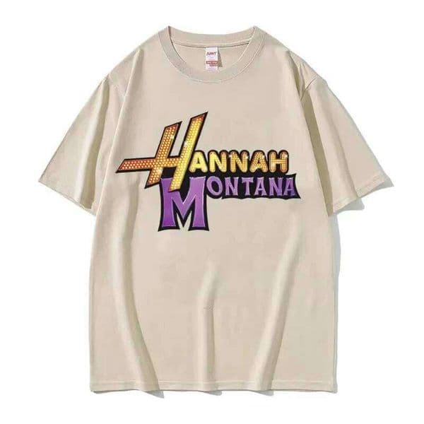 Summer Hannah Montana Logo T Men Women Casual Short Sleeve Tee Shirt Unisex Fashion Aesthetic Trend Y2K T-shirt Streetwear H260224