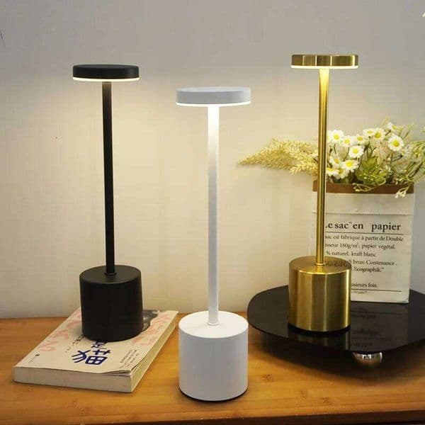 LED Charging Bar Vintage Atmosphere Light Dining Table Outdoor Cafe Retro Desk Lamp for Restaurant Street Stall H260224