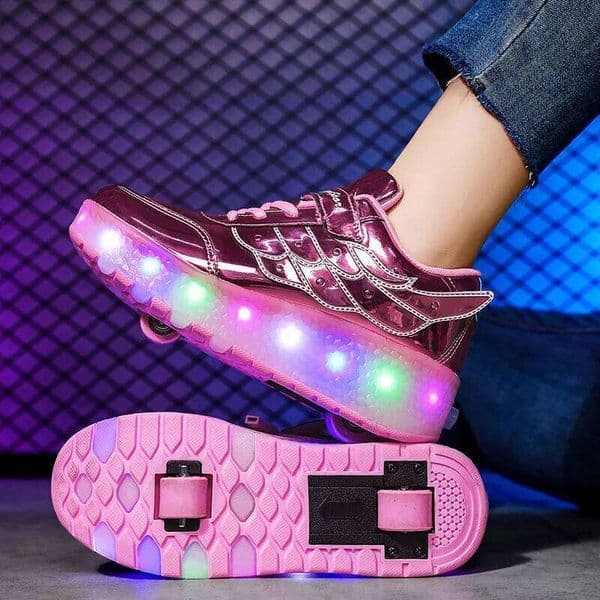 TJR Sneakers Shoes Outdoor Deformation Parkour Dual-Use Children Girls Boys Adult Men Women Unisex Roller Skates 26W0224