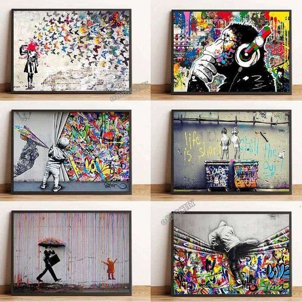 2026 Abstract Banksy Life Is Short Chill The Out Street Canvas perfume Painting Funny Graffiti Poster Wall cologne Art Picture Home Decor 26Y0224 Free Shipping