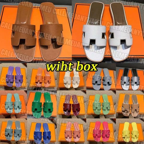 Designer Slides Indoor Slippers Bathroom h Sandals chypre Womens oran Luxury Triple Black White Brown Leather Suede Flat Slide Beach Ladies Outdoor Shoes