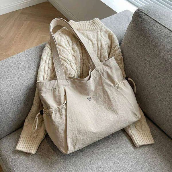 Women Stylish Oxford Tote Lightweight Foldable Multi Pocket Large Capacity Shoulder Bag for School Versatile Storage Bags Z260224