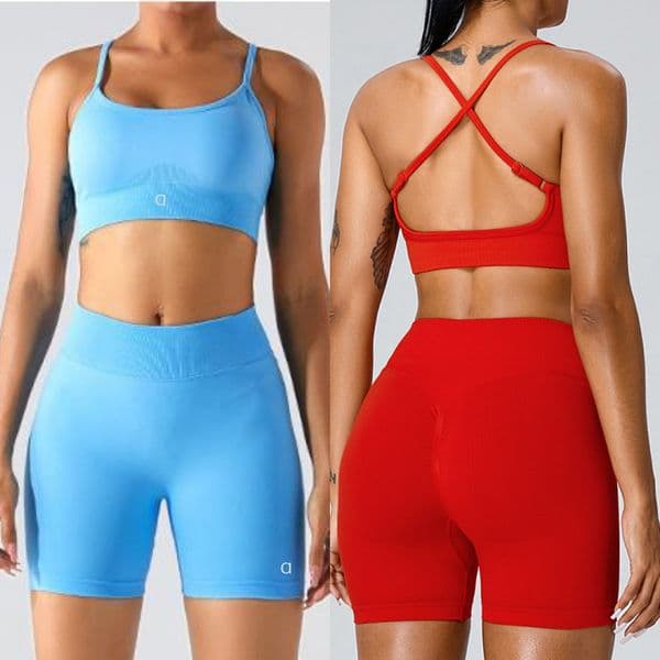 A319 Women Seamless Yoga Back Bra Or Shorts Yoga Set Sports Shock-proof Underwear Women Yoga Clothes Fitness Running Quick Drying Suit