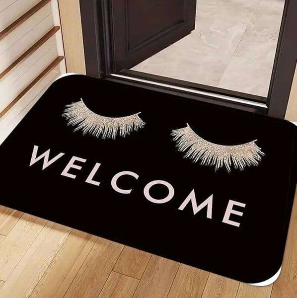 Eyelashes Print Floor Home Carpet Non Slip Entryway Rug Living Room Bathroom Bedroom Kitchen Mat Doormat 26L0224