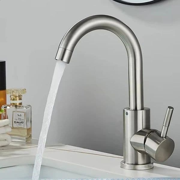 Bathroom basin mixer matt blackbrushed nickel range for sinks stainless steel and cold tap accessories 260122