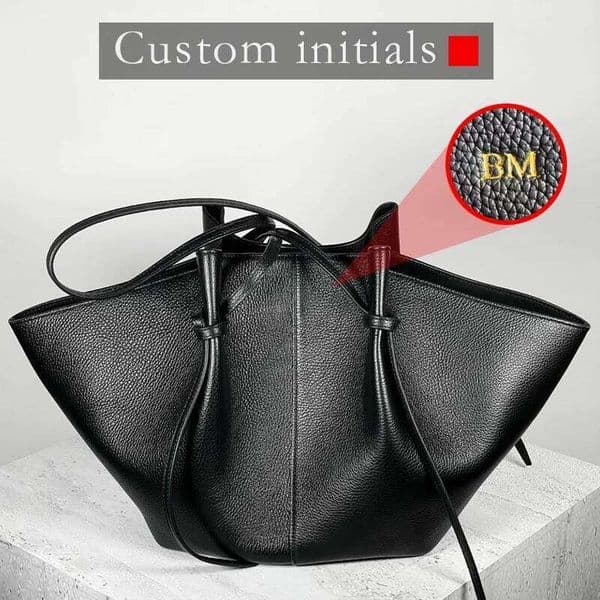 Custom Initials Large Capacity Tote Bags For Women Luxury Handbag Purse 2025 New In PU Lychee Pattern Underarm Shoulder Z260224
