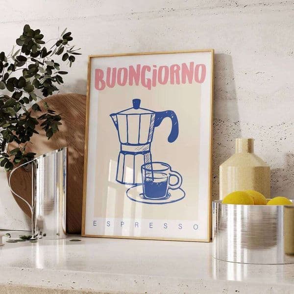Modern Trendy Retro Vintage Chic Coffee Espresso Wall Art Prints Canvas Painting Poster Picture For Office Kitchen Home Decor 26L0224