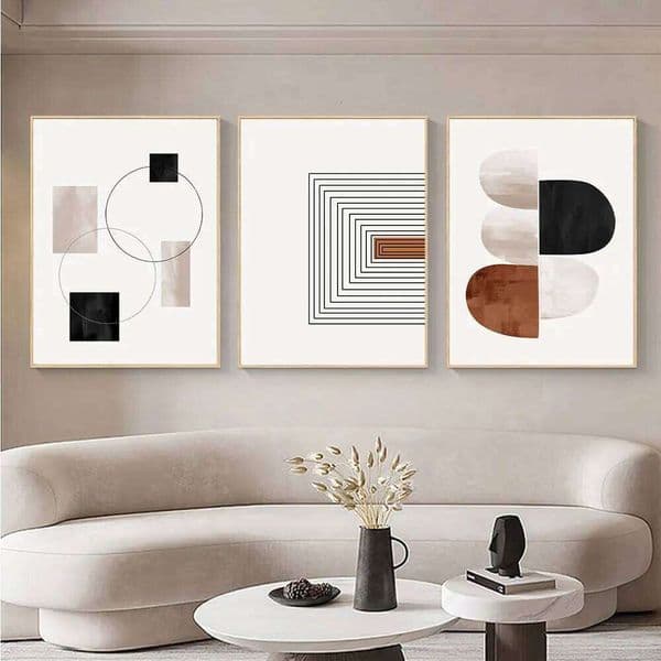 White Black Line Canvas Prints Geometry Abstract Wall Art Decorative Posters For Living Room Nordic Bedroom Decor Pictures 26L0224