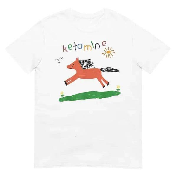 Ketamin Shirt Men's Cotton T-Shirt O-Neck Tees Short Sleeve Clothes Big Size Q260224