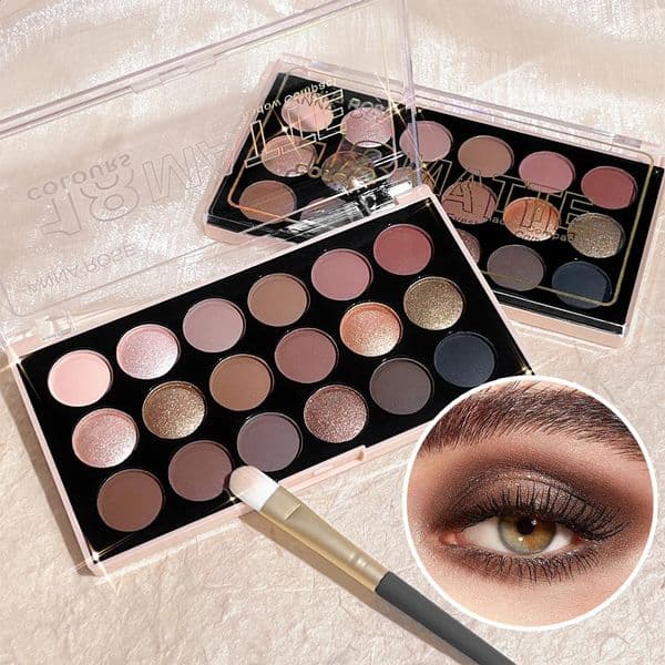 18Color Eyeshadow Palette Pearlescent Matte Fine Shimmer Glitter Earth Tones LongLasting HighPerformance 260207