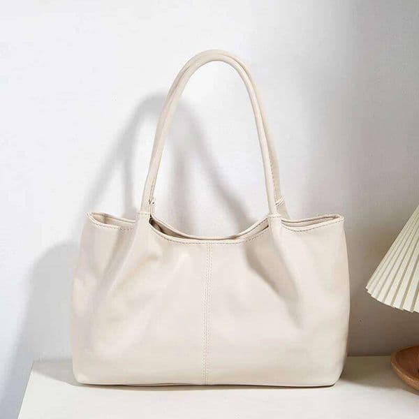 2025 Soft Leather Shoulder Large for Women; Portable Tote Bag; Black Pleated; Daily Commuting Bag Z260224