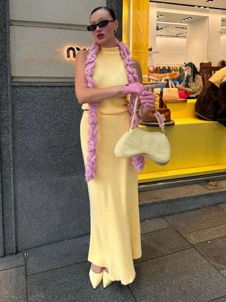 Tossy Elegant Knitwear 2 Piece-Set Long Dress Female Ribbed Sweater Pullover And Loose Patchwork Maxi Skirt Sets Ladies Outfits 260206BJ