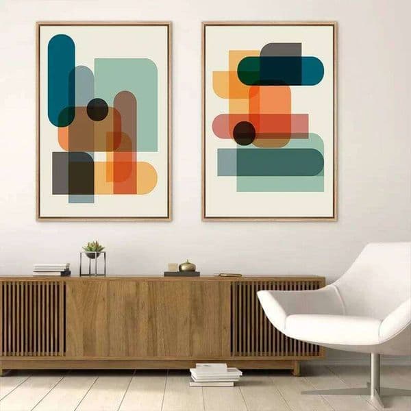 Abstract Geometric Fun Set of Colorful Prints Canvas Painting Wall Art Poster Picture for Modern Living Room Home Decor 26L0224