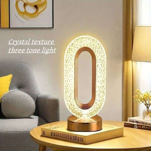 GGbingo 3D Track Crystal Table Office USB Charging Night Light for Bedroom Living Room Party Decoration Creative Lamp H260224