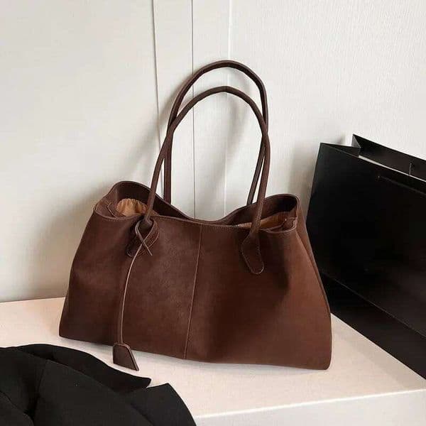 Faux Suede Solid Color High Quality Fashionable Versatile Handbag 2026 Women's Product Hot Selling Large Capacity Shoulder Bag Z260224