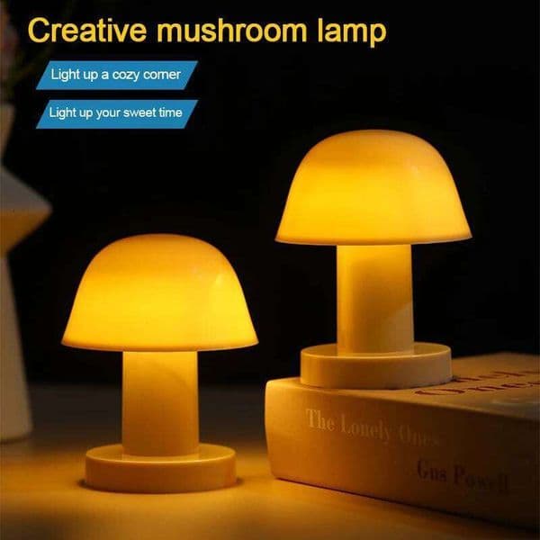 Mini Desktop Sunset Lamp Creative Battery Power Supply Mushroom Style Led Night Light for Coffee Bar Home Decor Bedroom H260224