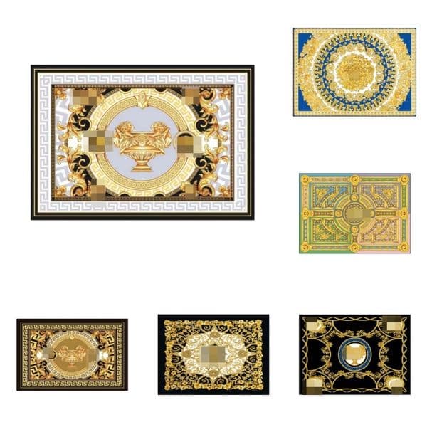 Luxury Fashion Printed Placemat Retro Style Imitation Leather Thermal Insulation Mat Western Dining Mat