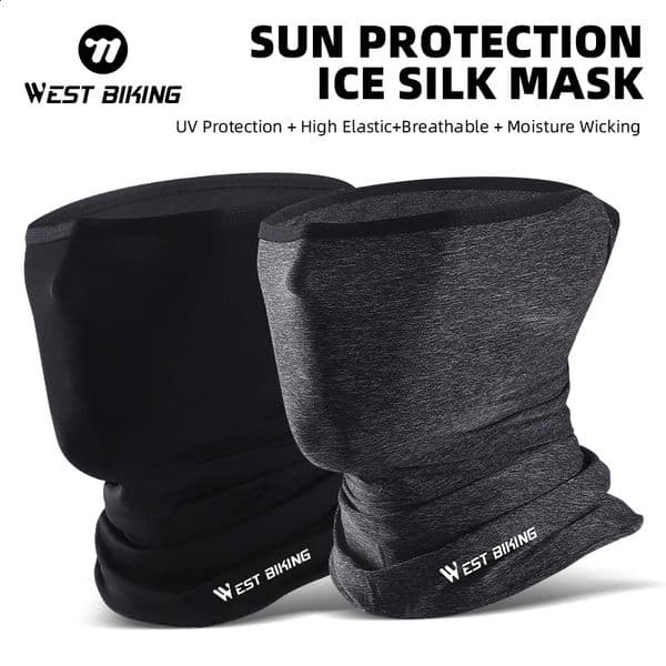 WEST BIKING Cycling Face Cover Summer Cool Mask Ice Silk Bandana Bike Motorcycle Scarf Hiking Outdoor UVProtection Equipment 260206