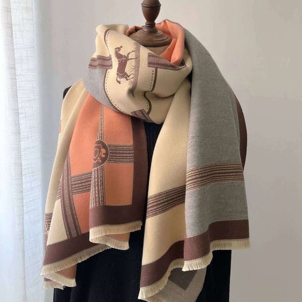 NEW Luxury Winter Thick Warm Scarf Women Cashmere Shawl and Wraps Pashmina Neckerchief Bufanda Female Long Tessel Echarpe 2024 L260224