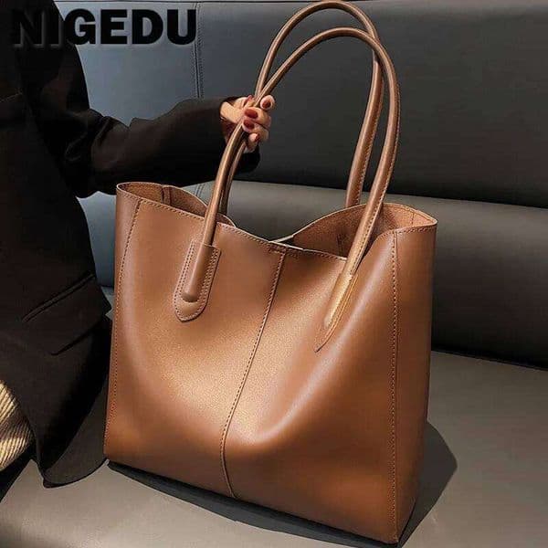 women handbag Large capacity Soft PU leather Commuting lady big Totes Casual female Shoulder bag Shopping Composite Bag Z260224