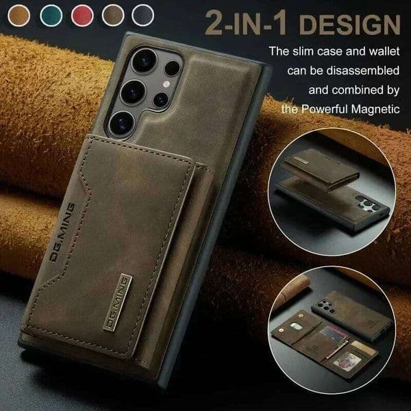 2 in 1 Detachable Wallet Card Holder Phone Case for Samsung Galaxy S25 Edge S24 S23 FE S22 Ultra S21 S20 Plus 5G Leather Cover J260205