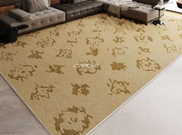 Wholesale living room carpet, luxury study, office floor mat, anti fouling and wear-resistant crystal velvet dining table carpet