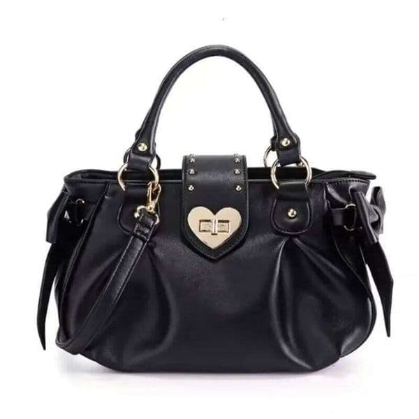 Kawaii Bow Lolita Pink Shoulder Bag Japanese Style Sweet Love Heart Crossbody Bags for Women Cute Large Capacity Handbags Girl Z260224