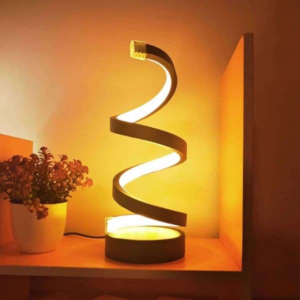 Spiral table lamp, modern creative design, home decoration, suitable for dining living room, bedroom H260224
