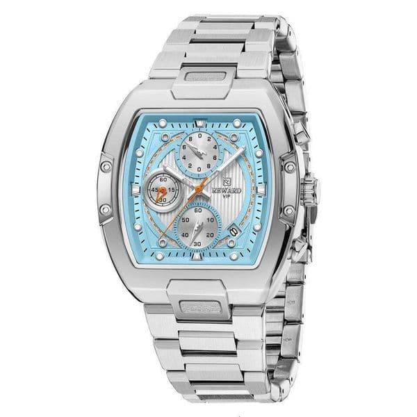 Steel strip men's watch, business waterproof night light watch, wine barrel shaped large dial men's watch