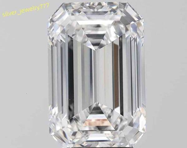 JC Diamond 8 Carat E Color VS2 Emerald Cut Lab Grown Laser Drilled Diamond IGI Certified CVD Excellent Cut for Custom Engagement