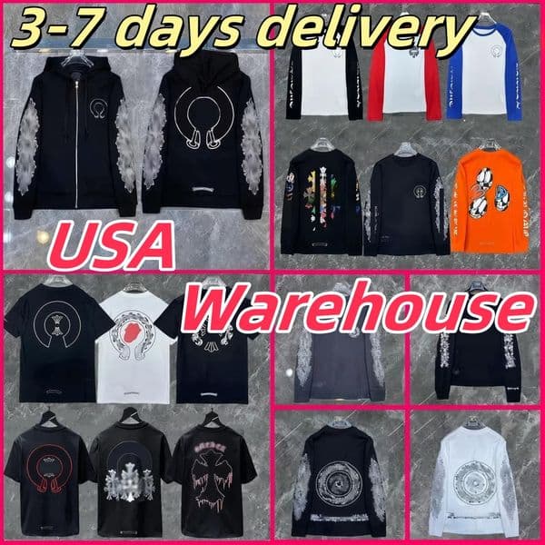 Designers Womens T Shirts Top Quality Chrome hoodie Men Clothing Winter Streetwear For Men Hoodie Designer Hoodie Cardigan Designer Mens hoody Long Sleeve